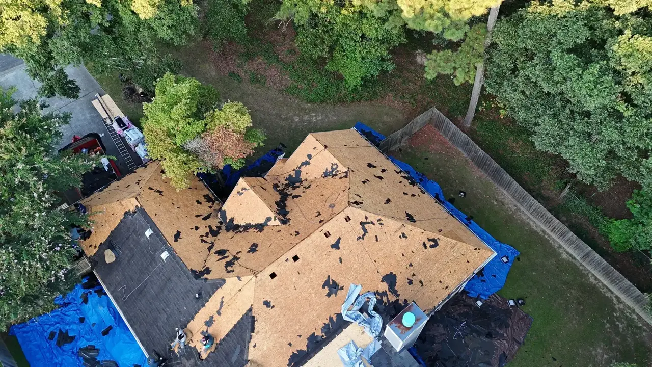 Completed roof replacement in Bethlehem, GA